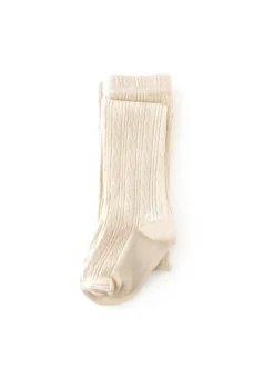 Cable Knit Tights - Vanilla