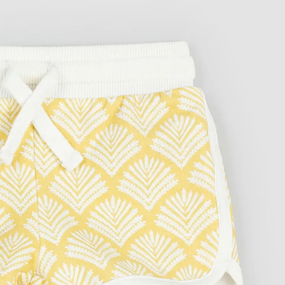 Canary Beachcomber Print Girls' Terry Shorts