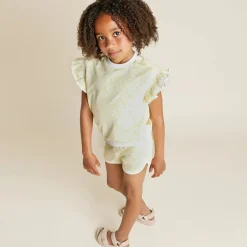 Canary Beachcomber Print Ruffle Sweatshirt