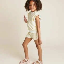 Canary Beachcomber Print Ruffle Sweatshirt