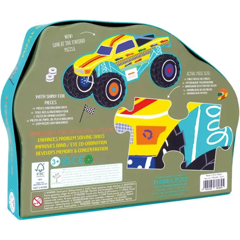 Cars 20pc "Monster Truck" Shaped Jigsaw with Shaped Box