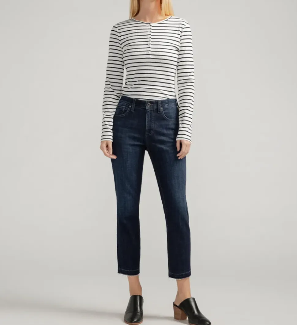 Carter Mid Rise Girlfriend Jeans (Palau’s Blue)