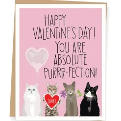 Cat Purrrfection Valentine's Day Card