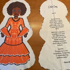 Celia Cruz DIY Doll Fabric