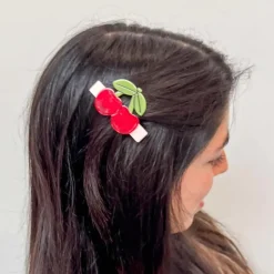 Cherries Alligator Hair Clip Set