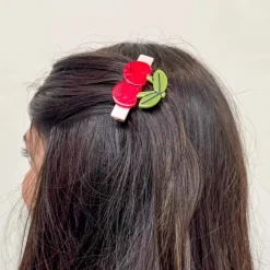 Cherries Alligator Hair Clip Set