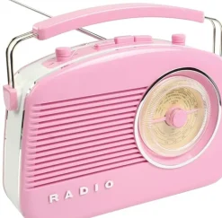 Classic Vintage Style Brighton Fm/Mw/Lw Radio - Pink