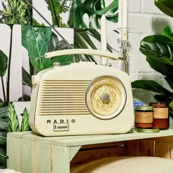 Classic Vintage Style Brighton Fm/Mw/Lw Radio - Cream