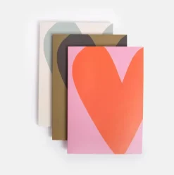 Colorblock Hearts Set of 3 Notebooks