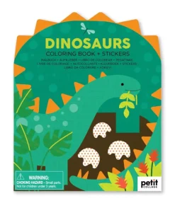 Coloring Book With Stickers: Dinosaurs