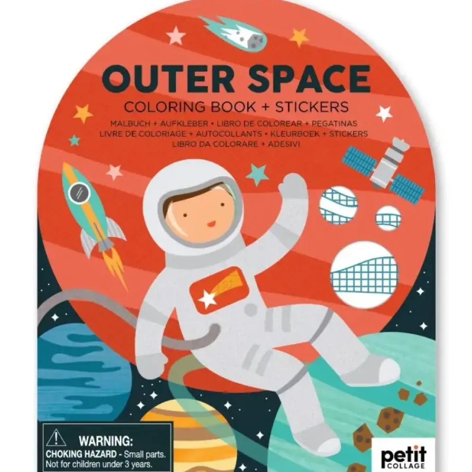 Coloring Book With Stickers: Outerspace