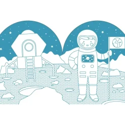 Coloring Book With Stickers: Outerspace