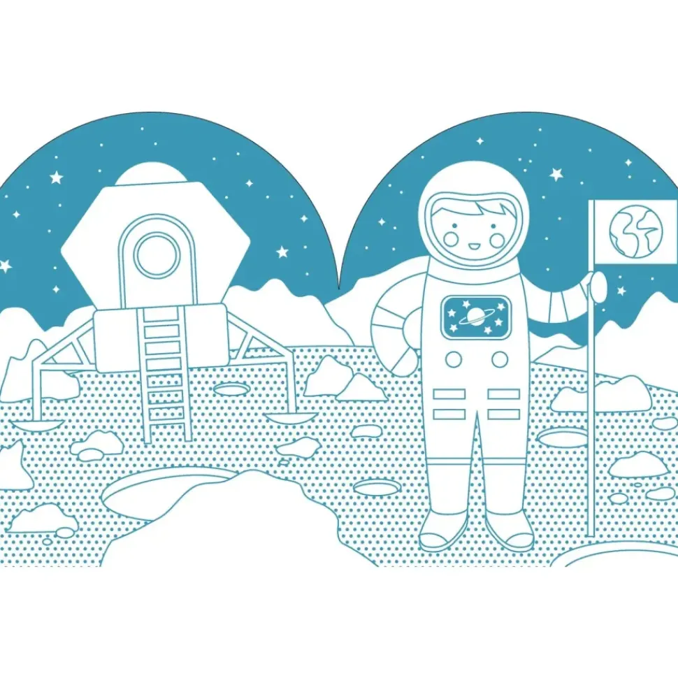 Coloring Book With Stickers: Outerspace
