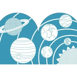 Coloring Book With Stickers: Outerspace