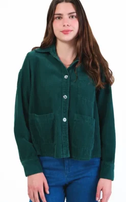 Cord Shirt Jacket - Leaf