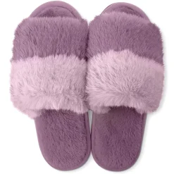Cotton Candy Puff Slippers - Grape