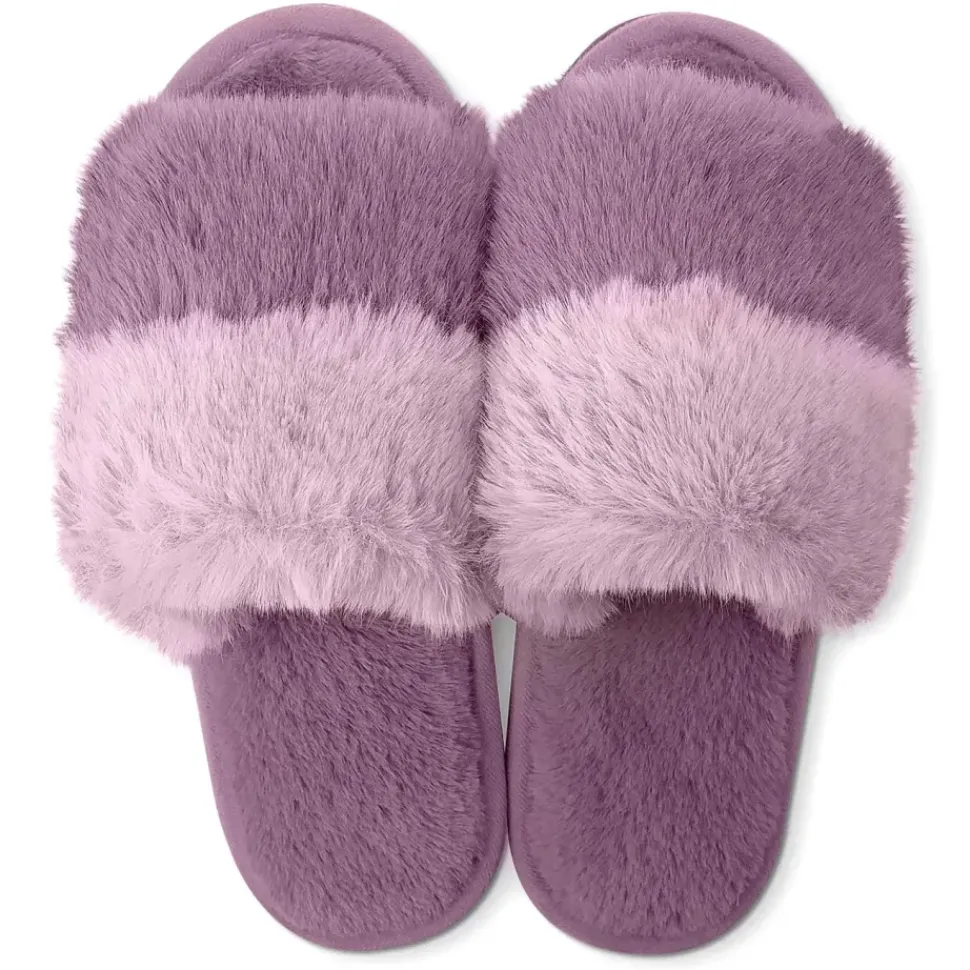 Cotton Candy Puff Slippers - Grape