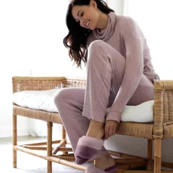 Cotton Candy Puff Slippers - Grape
