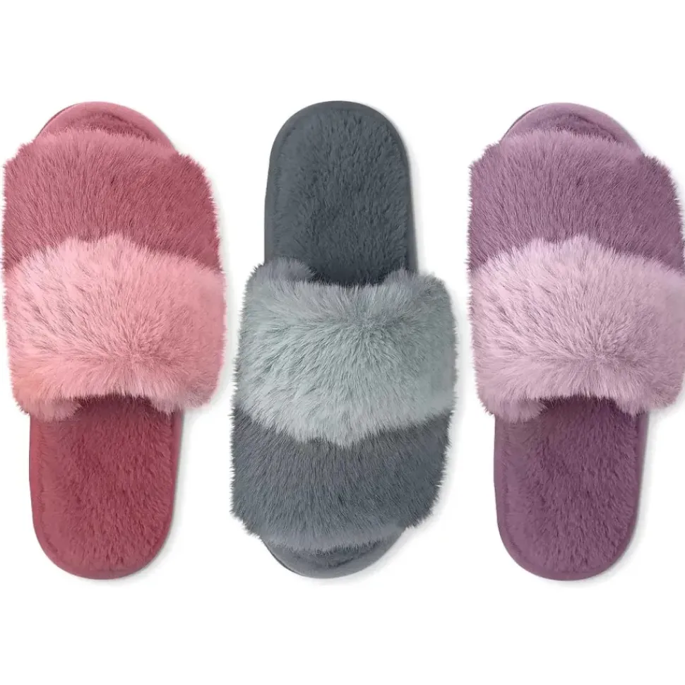 Cotton Candy Puff Slippers - Grape