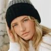 Cozy Color Block Wool Beanie - Black/Grey