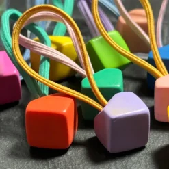 Cube Shape Hair Elastic 10pc Box Set