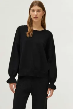 Cuff Detail Sweater - Black