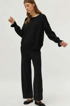 Cuff Detail Sweater - Black