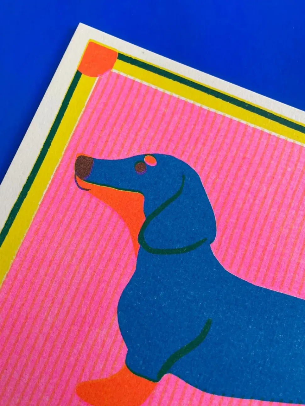 Dachshund Mini Riso Print
