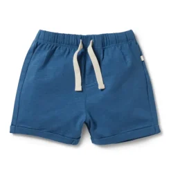 Dark Blue Organic Tie Front Short