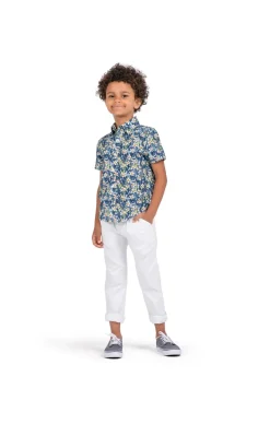 Day Party Shirt - Navy Daisy