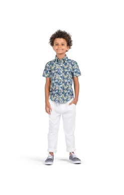 Day Party Shirt - Navy Daisy