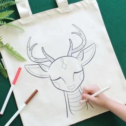 Deer Coloring Kit Tote