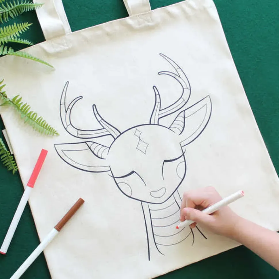 Deer Coloring Kit Tote