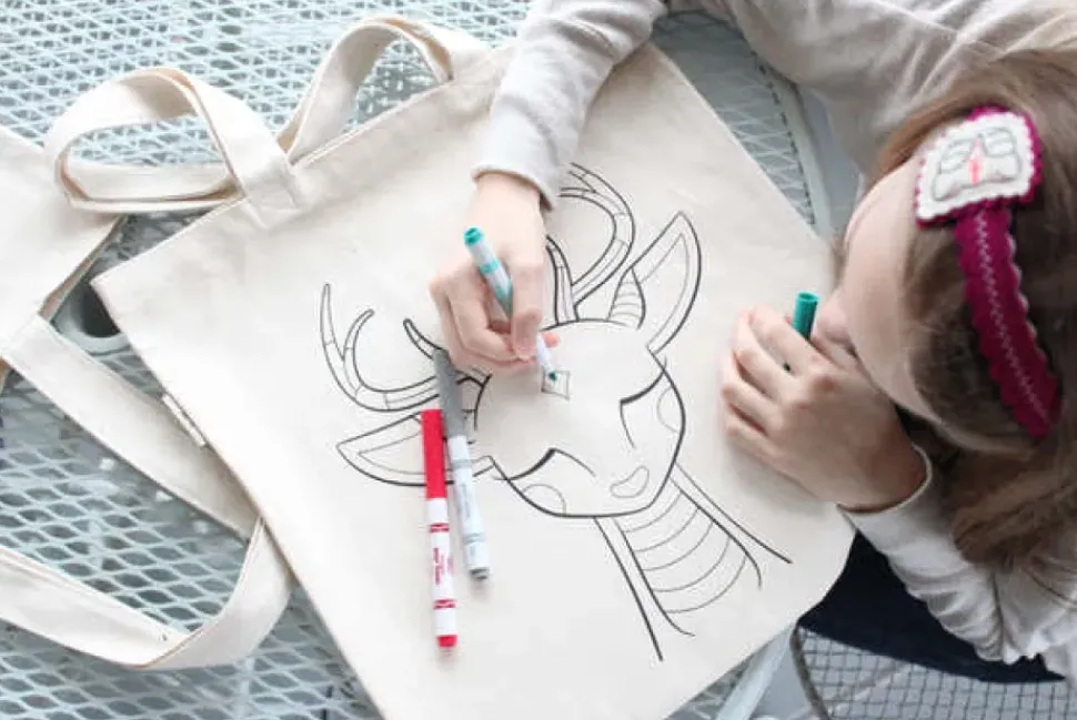 Deer Coloring Kit Tote