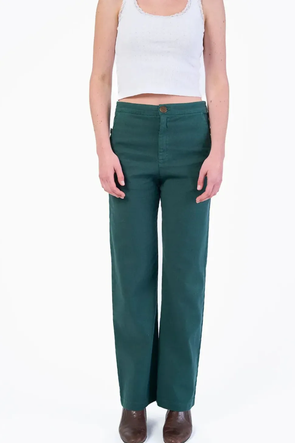 Denim Slub 4-Pocket Chino - Leaf