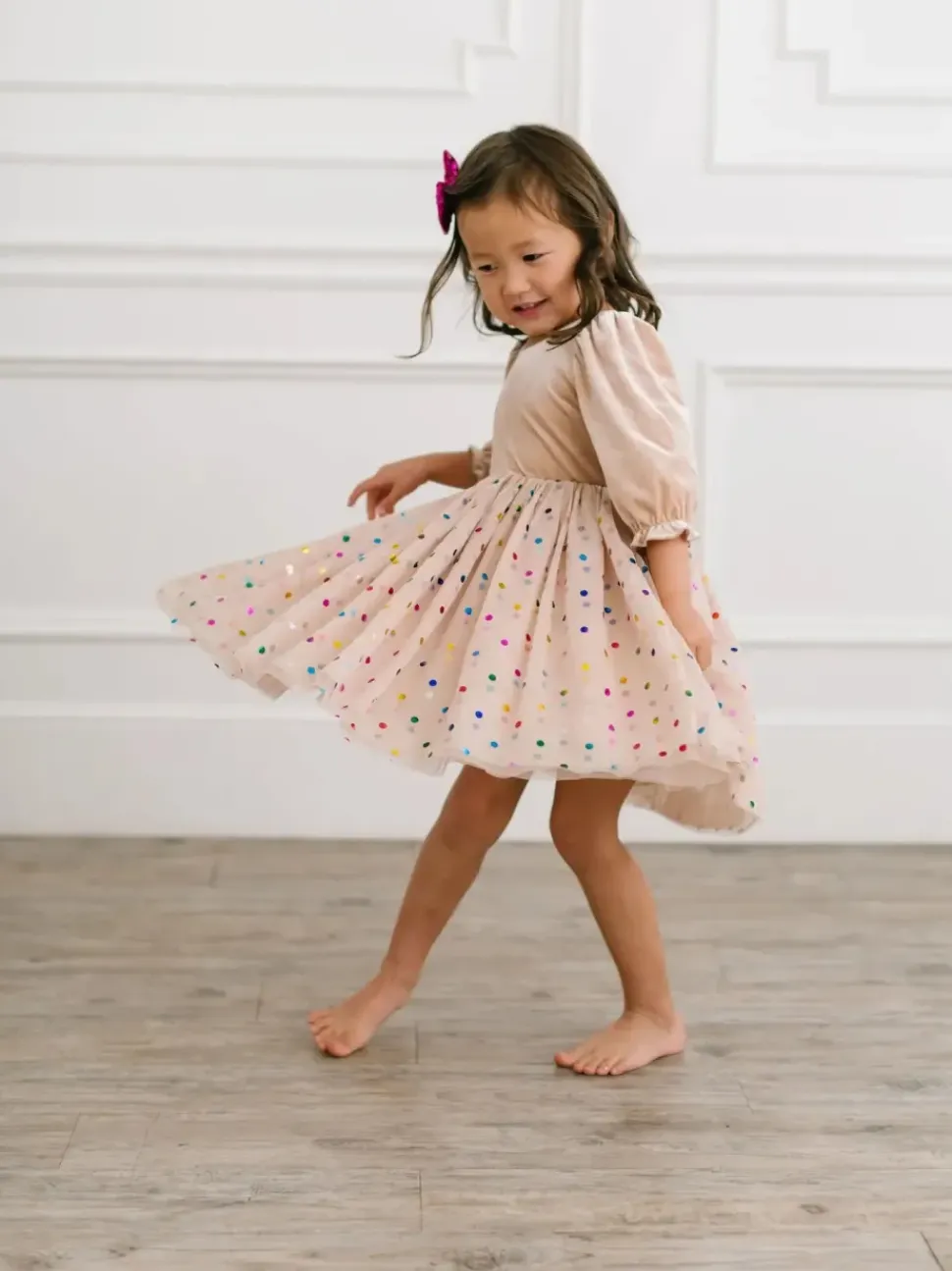 Diana Dress in Confetti Cream