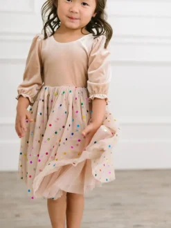 Diana Dress in Confetti Cream