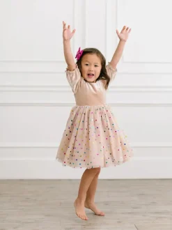 Diana Dress in Confetti Cream