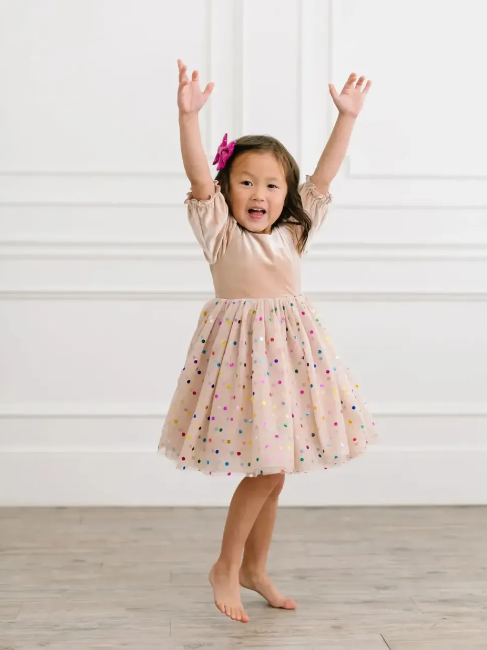 Diana Dress in Confetti Cream