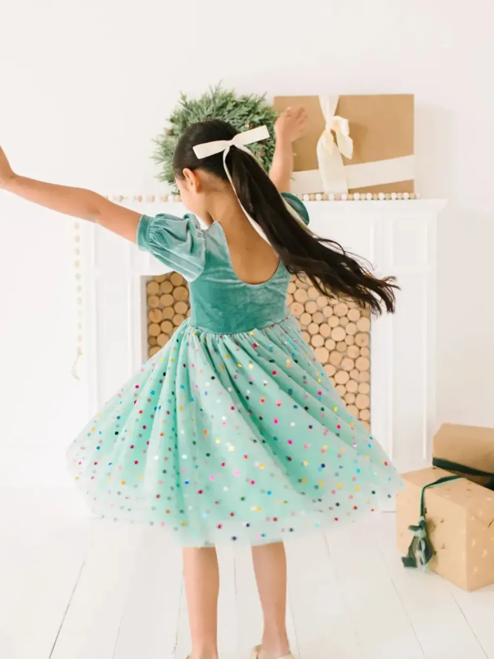Diana Dress in Minty Confetti
