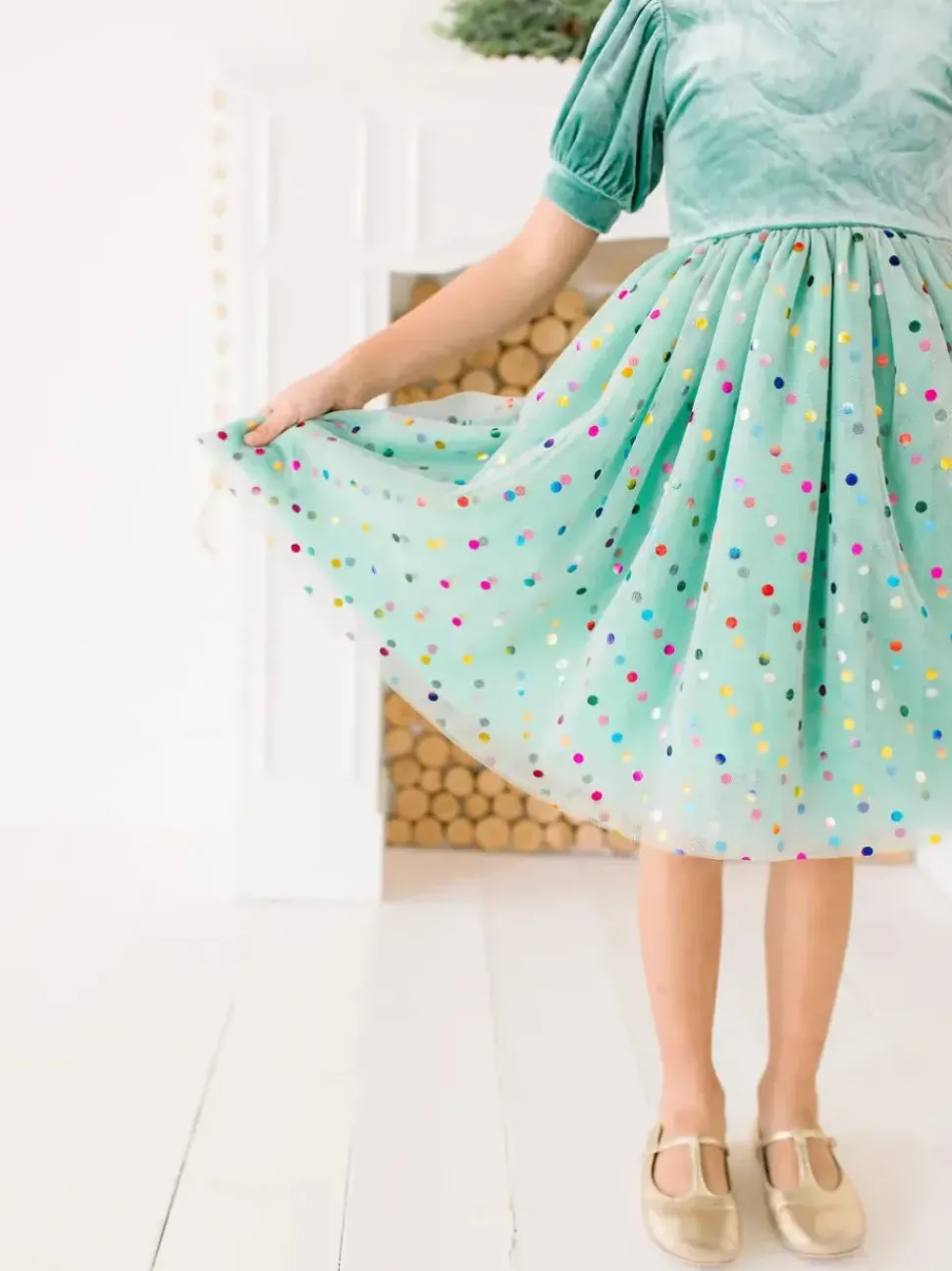 Diana Dress in Minty Confetti