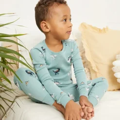 Dinosaur Print on Tidal Wave PJ Set