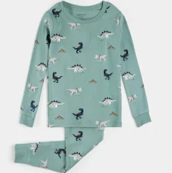 Dinosaur Print on Tidal Wave PJ Set