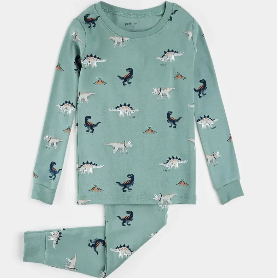 Dinosaur Print on Tidal Wave PJ Set