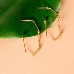 Dot To Dot Hoops - 18K Gold Plated