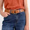Double Ring Buckle Belt - Camel