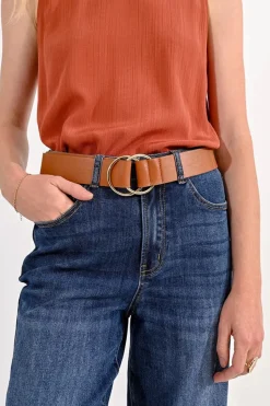 Double Ring Buckle Belt - Camel