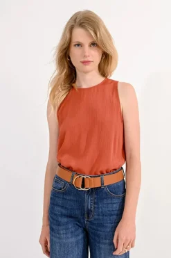 Double Ring Buckle Belt - Camel