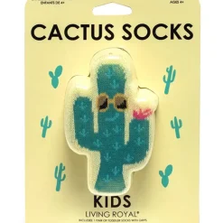 3D Packaged Crew Socks - Cool Cactus - Yellow