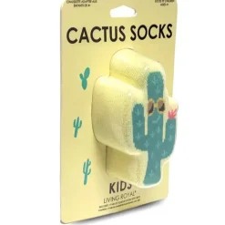 3D Packaged Crew Socks - Cool Cactus - Yellow